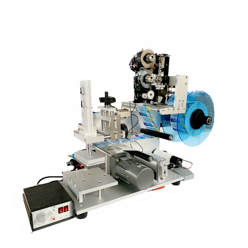 flat surface labeling machine with date printer